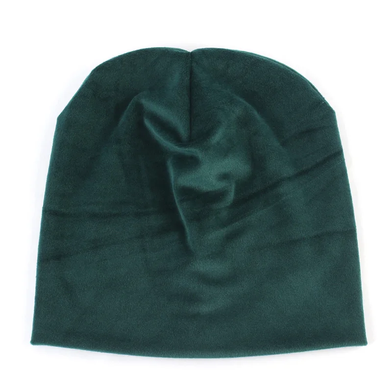 Новинка, Женская бархатная шапка бини, зимняя теплая полиэфирная шапка Skullies Beanies для дам, одноцветная Велюровая шапочка, шапки, Прямая поставка - Цвет: Green