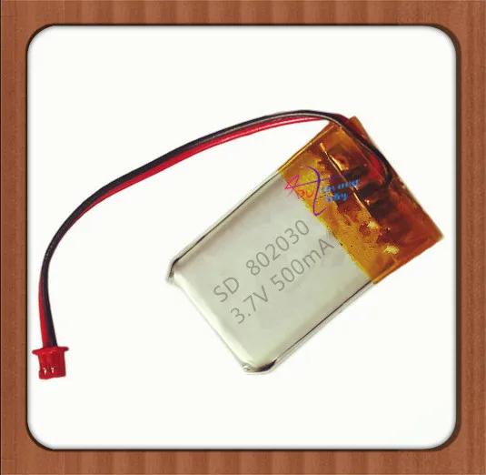 ZHR 2P 1.25 3.7V 500mA 802030 polymer lithium battery Rechargeable