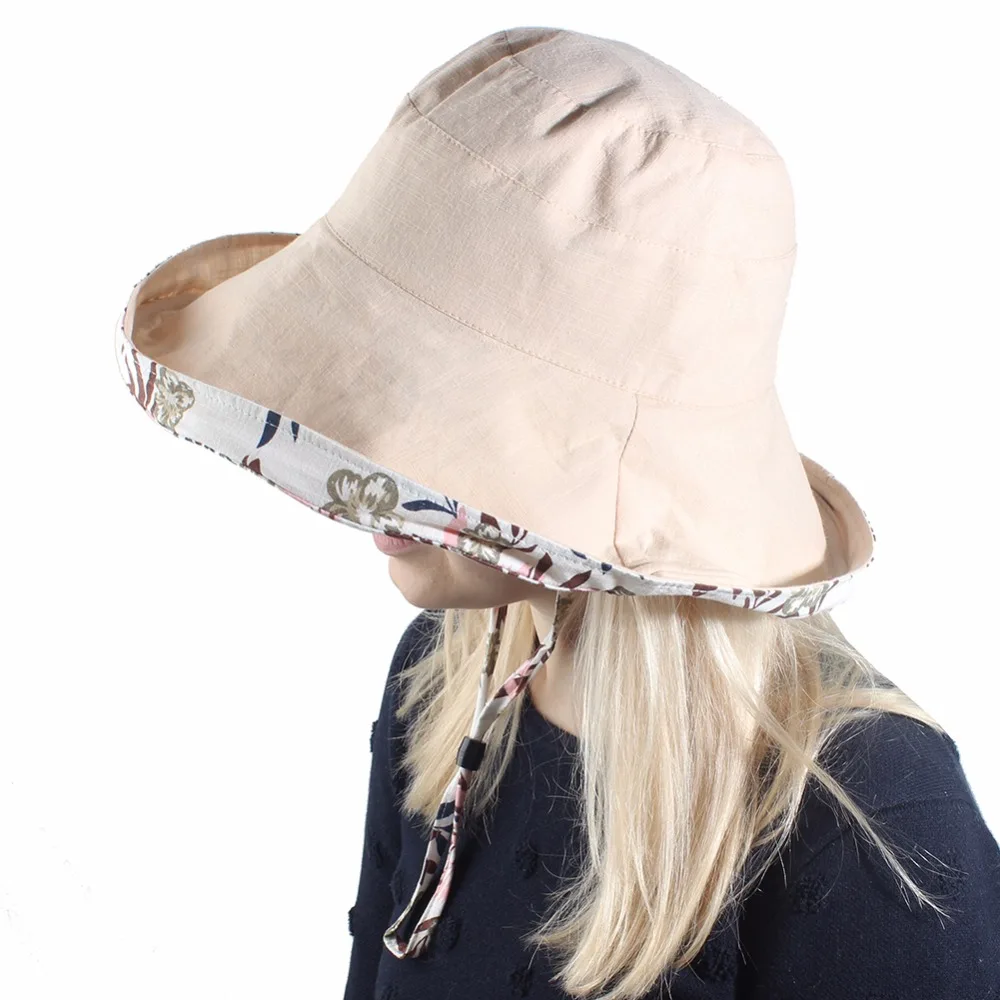 flower bucket hat with string