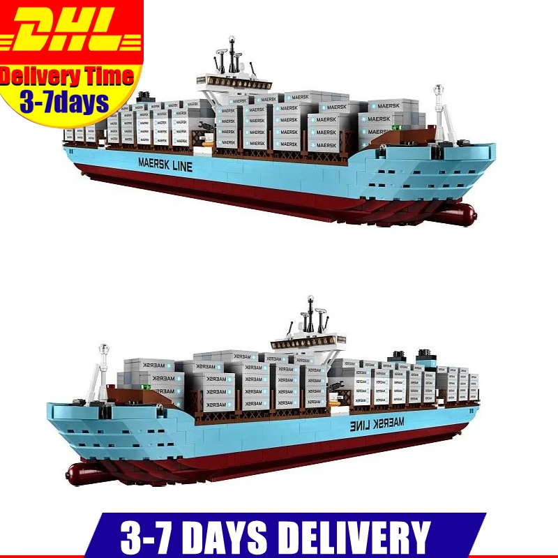 

Lepin 22002 1518Pcs Technic Series The Maersk Cargo Container Ship Set Educational Building Blocks Bricks Model Toys Gift 10241