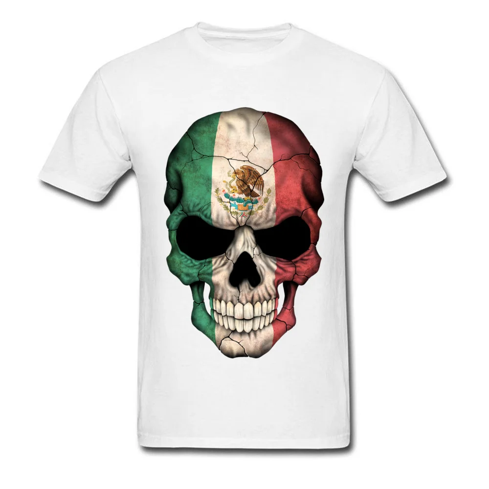 Mexican Flag Skull_white