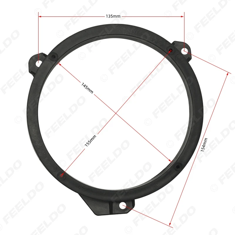 FEELDO 1 пара 6," Черный Автомобильный Динамик прокладка для Subaru Forester задняя дверь стерео рожок установка кольца коврик держатель# HQ5609