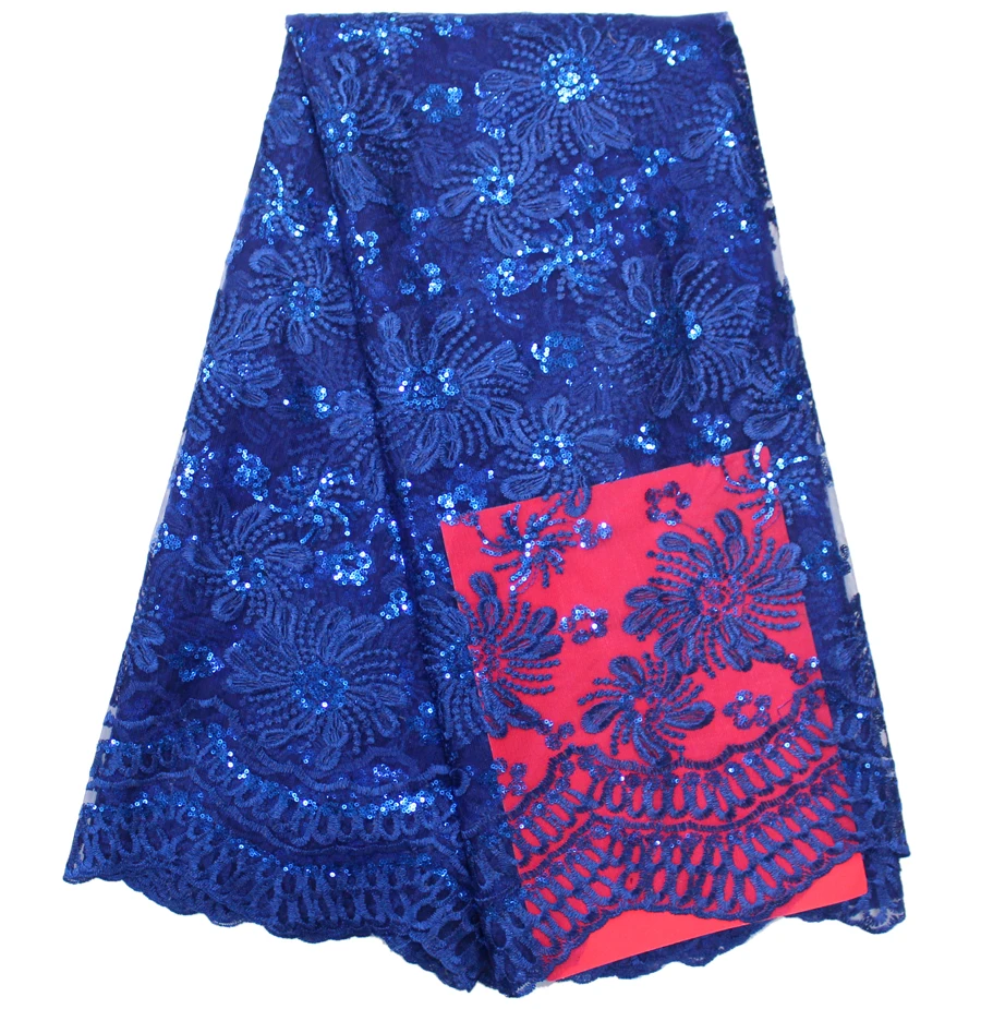 

Newest African Tulle Lace Fabrics With sequins Embroidery Net Lace African French Lace High Quality With Wedding