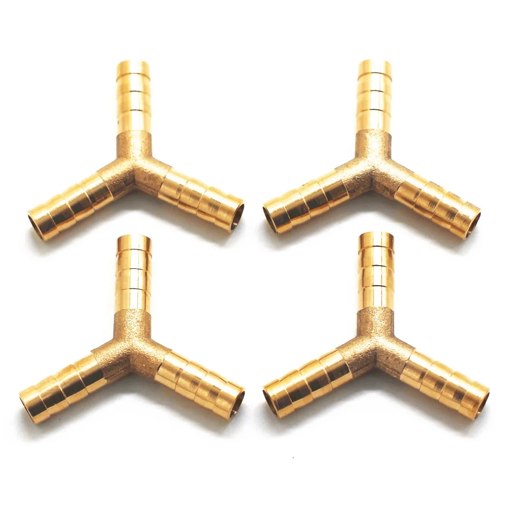 4pcs brass y shape 3 ways hose barb connectors hose barb fitting