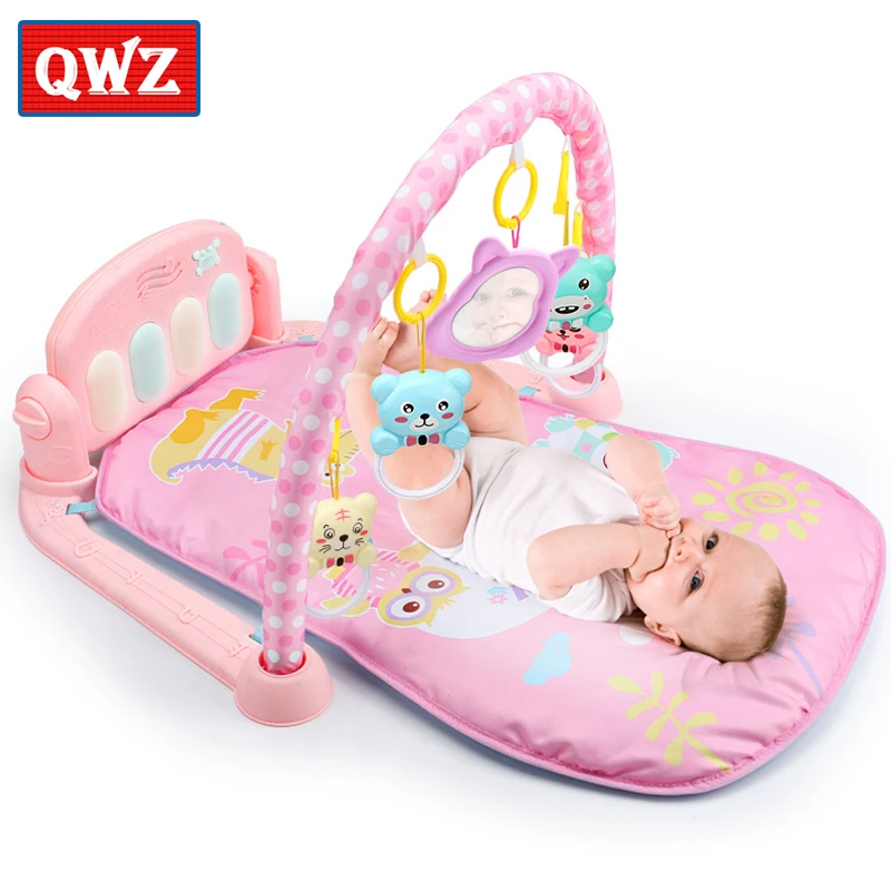 

QWZ 3 in 1 Baby Play Mat Baby Gym Toys Soft Lighting Rattles Musical Toys For Babies Educational Toys Play Piano Gym Baby Gifts