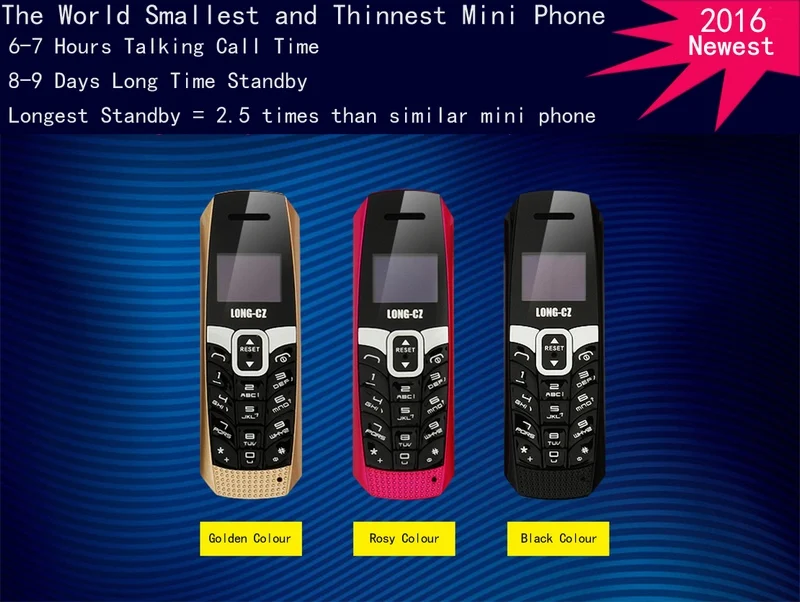 Волшебный голосовой сотовый телефон с длинным cz T3 самый маленький тонкий мини Мобильный Bluetooth Dialer наушники гарнитура поддержка sim-карты