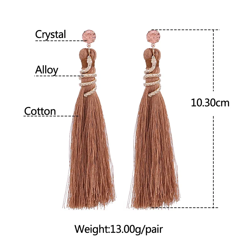 Tassel Earrings Women Punk Big Boho Stud Earrings Vintage Statement Earrings Fashion Jewelry Vintage Trendy Accessories (5)