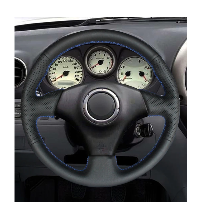 Black PU Leather Steering Wheel Cover for Toyota RAV4 Celica Matrix MR2