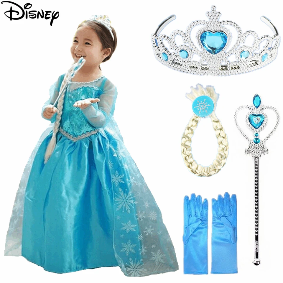 vestido elsa frozen original disney