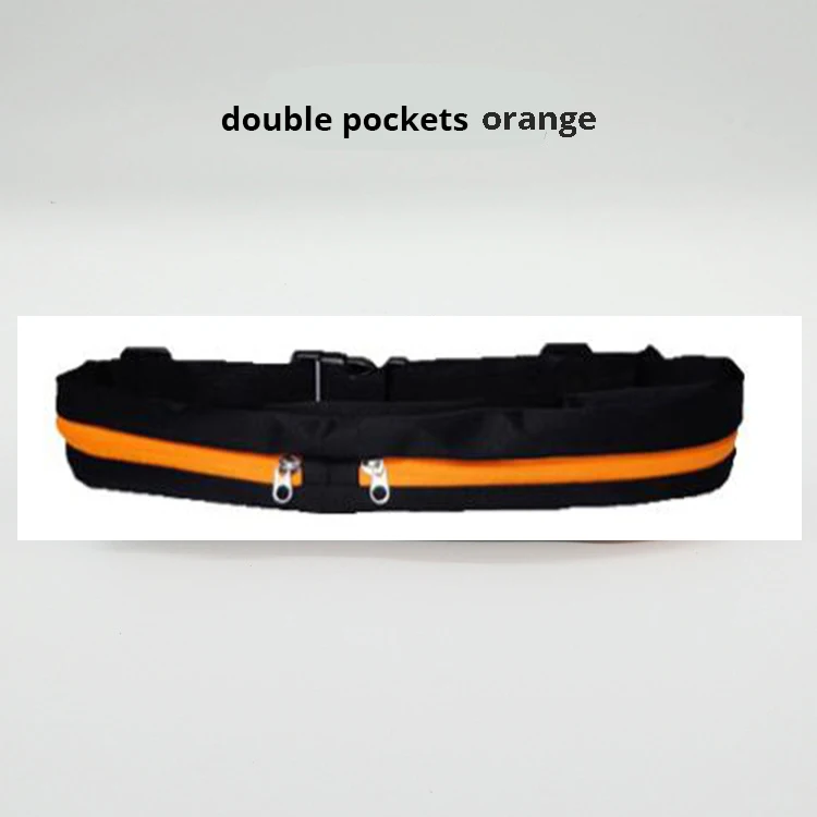 Поясные Сумки для бега, спортивная сумка, карманный, для бега, портативная, водонепроницаемая, для велоспорта, сумка для улицы, для телефона, противоугонная сумка, поясные сумки - Цвет: double orange