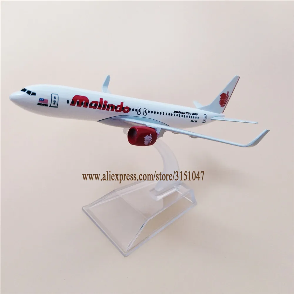 Модель самолета Air Malindo Airlines модель Boeing 737 B737 900 ER 16 см из металлического сплава Airway