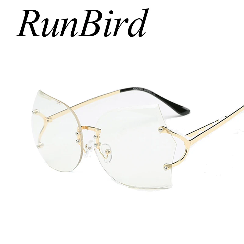 RunBird роскошные женские брендовые дизайнерские прозрачные солнцезащитные очки