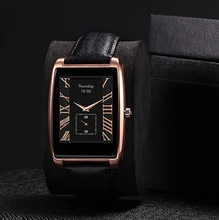 Smart Watch Lederband Track Armbanduhr Bluetooth Smartwatch tragbare Armbanduhr für iPhone Samsung Android-Handy LFab