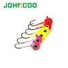 5pcs 3D Eye Lead UL Fishing Hook Jig Head 2g 3g Barbed Hook Soft Lure Light  Jigging Hook Fishing Hook Lead Head Hook ► Photo 1/4