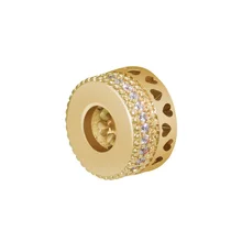 Сделай Сам бисер подвеска серебро 925 браслет Стерлинговое Серебро-ювелирные изделия Блестящий Золотой подписи бусины в виде сердечек для ювелирных изделий Berloque