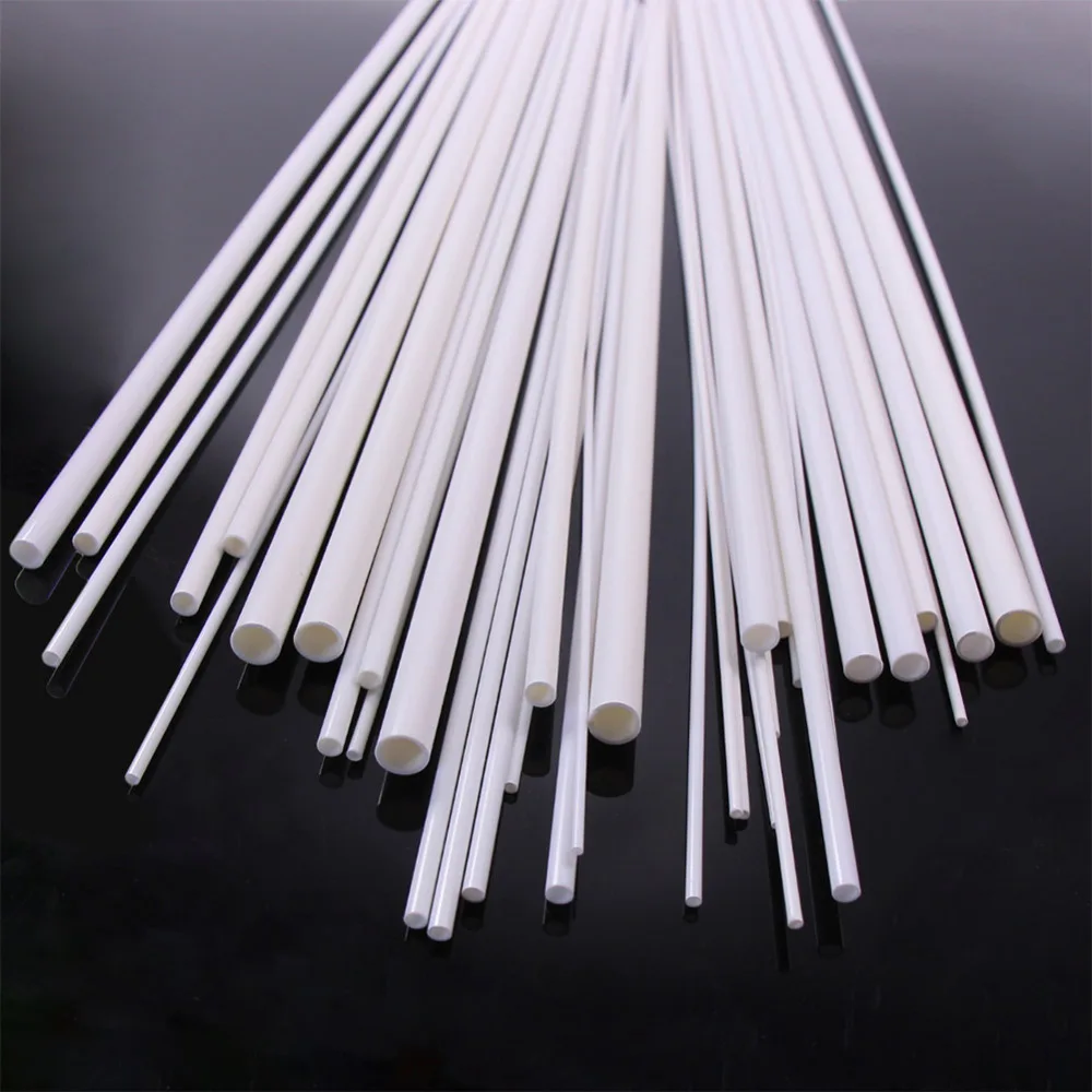 

ABS03 40pcs Styrene ABS Round Pipe Round Tube Model Making Scenery 500mm Architectural Constructions Models SceneryDia 2-10mm