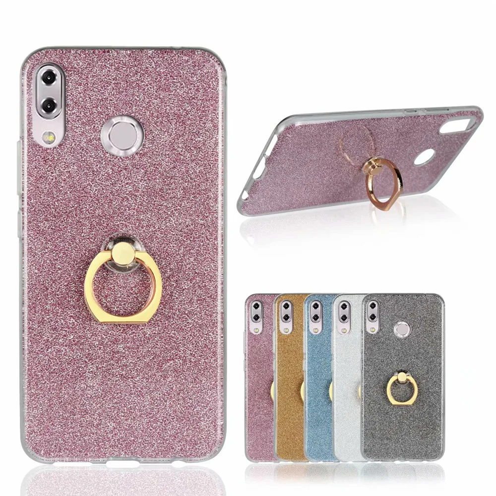 

For Asus ZenFone 3 MAX ZC520TL Case Luxury Glitter Sparkle Bling Cases For Asus ZenFone 3 Deluxe ZS570KL with Ring Stand Covers