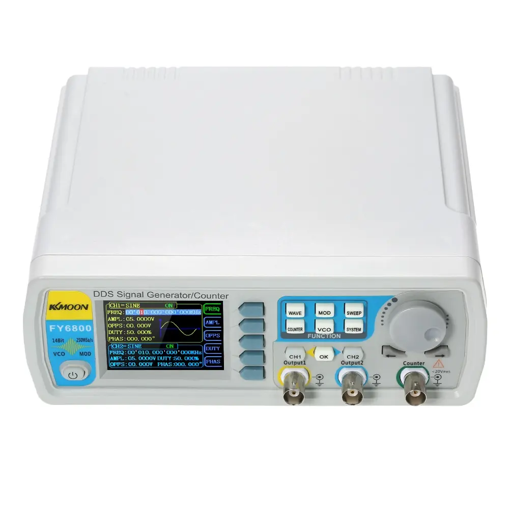

KKmoon DDS Dual-channel Function High Precision Digital Signal/Arbitrary Waveform Generator 250MSa/s 8192*14bits Frequency Meter
