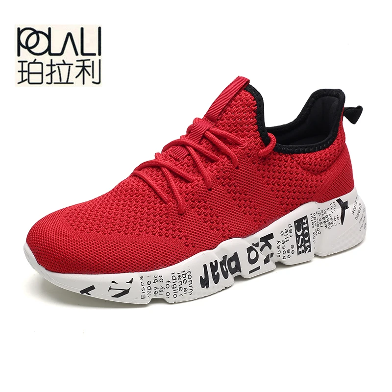 POLALI Woven Men Casual Shoes Breathable Male Shoes Tenis Masculino Shoes Zapatos Hombre Sapatos Outdoor Shoes Sneakers Men