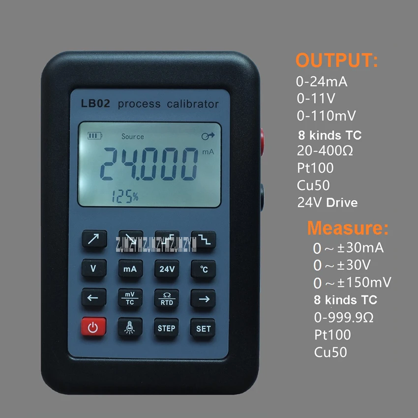 Новое поступление LB02 4-20mA/0-10 V/mV ЖК-дисплей ток напряжения милливольтового сопротивления Источник генератора сигналов калибратор процесса