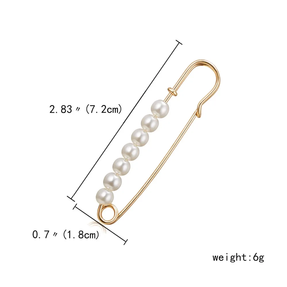 Rinhoo классические жемчужные большие булавки броши для женщин простой: золото, серебро брошь на булавке для женщин Свадебное платье значок аксессуары ювелирные изделия