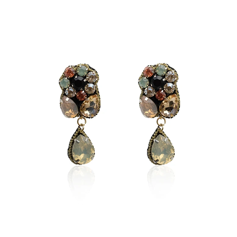 

Hand-made geometric earrings with sequins