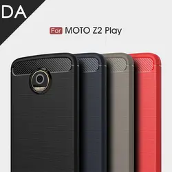 Для Moto Z2 играть Чехол углерода Волокно мягкой щеткой ТПУ Силиконовый противоударный задняя крышка для 5.5 дюймов Motorola Z2 Carcasa принципиально