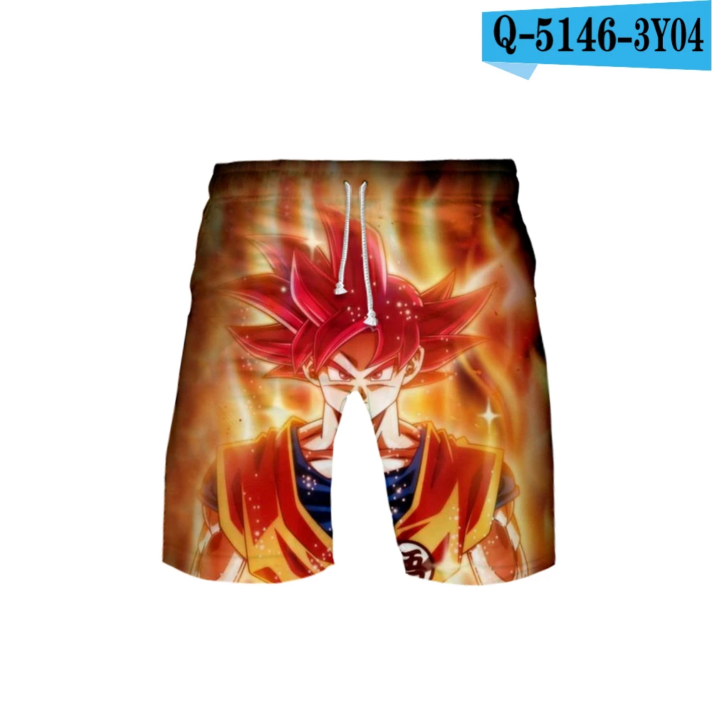 Пляжные шорты с 3D принтом Dragon Ball для мужчин; модные шорты; Лидер продаж года; Повседневная Уличная одежда; модные летние шорты - Цвет: Розовый