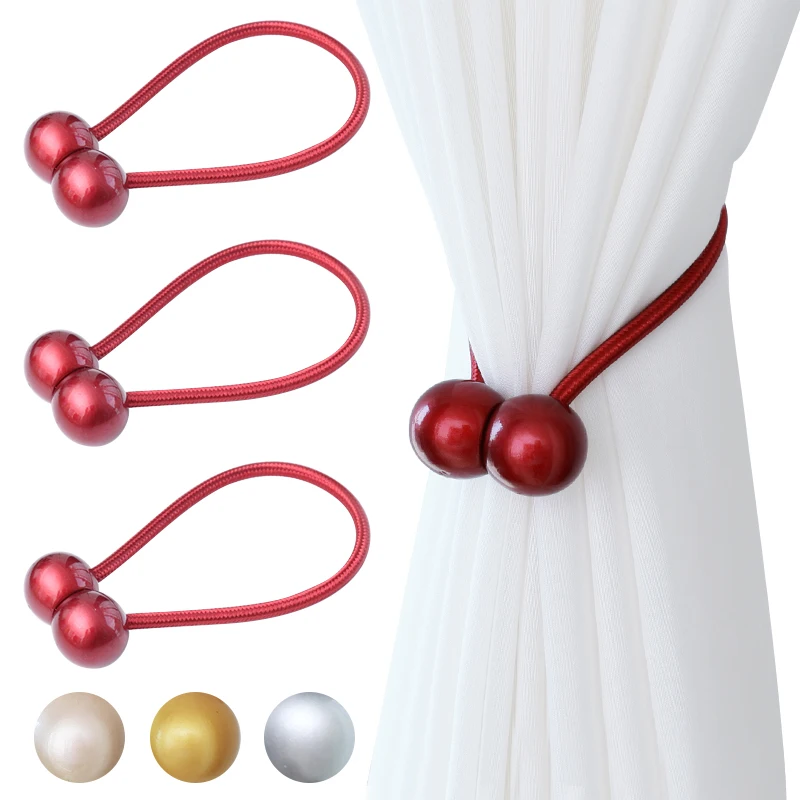 

1 PC Chic Shine Candy Curtain Tiebacks Magnetic Drapery Hooks Buckles Decorative Drape Tie Backs Home Office Window Decoration