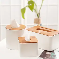 Съемный Tissue Box ролл Бумага деревянный творческая коробка салфетка дома Ванная комната автомобиль коробка ткани контейнер Полотенца ткань
