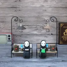 Hot 1 pcs New Japonês Figura Miyazaki Hayao A Viagem de Chihiro Kaonashi no Rosto LED NightLight Anime Figuras de Ação Brinquedo de Aniversário presente