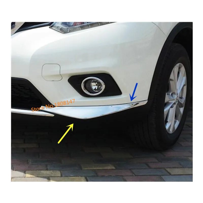 

Car side bumper corner protection trim frame abs chrome anti-rub cover 2pcs For Nissan X-trail xtrail T32/Rogue 2014 2015 2016