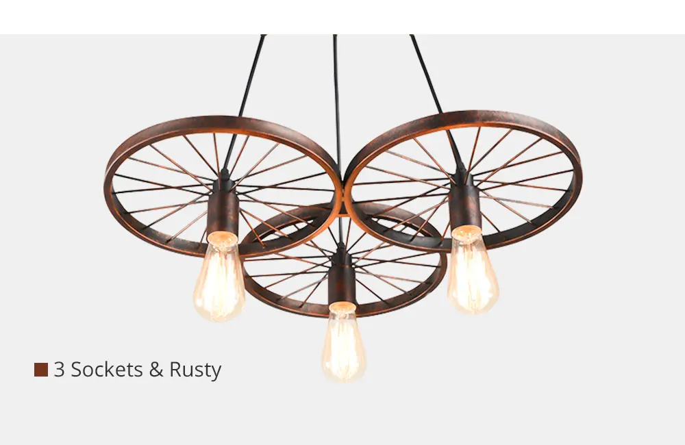 Американский винтажный подвесной светильник на колесиках, подвесной светильник, креативный промышленный светильник s, лампа Эдисона для гостиной