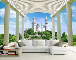 Beibehang обои для гостиной настроить большой натуральный римская колонна небо пространство современные домашние украшения 3D обои