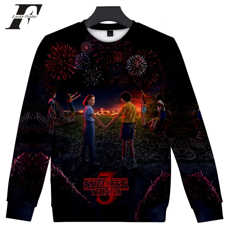 

New Stranger Things 3d capless hoodies sweatshirts men/women Horror TV series Stranger Thing streetwear Harajuku Clothes