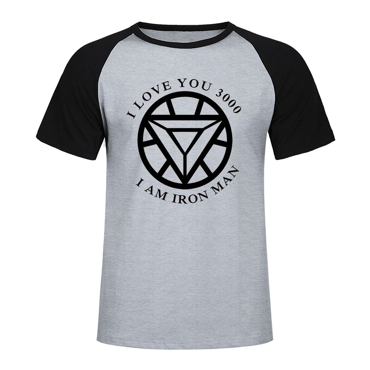 

2019 Men's Raglan T Shirt I Love You 3000 Three Thousand Times Casual Cotton Tees Avengers Endgame TShirts Iron Man Clothing