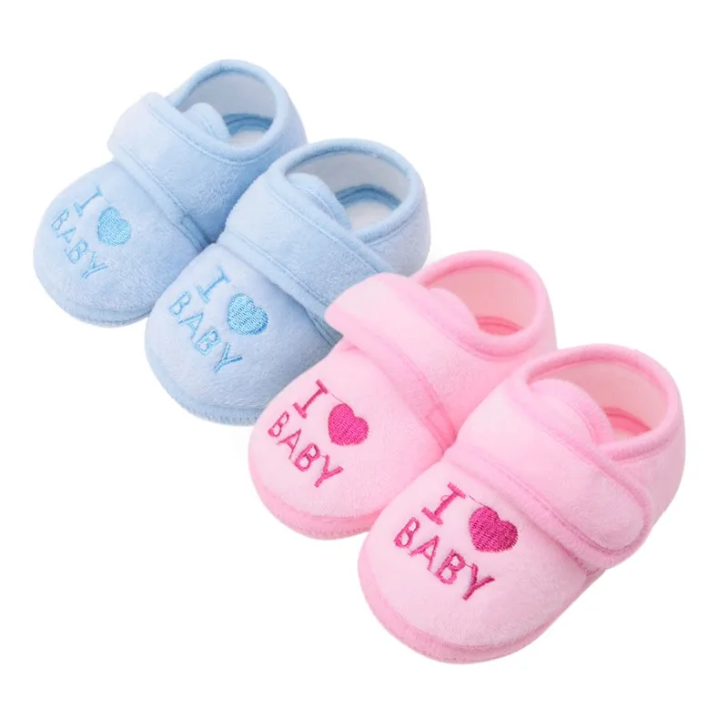 WEIXINBUY Cute Lovely Baby Shoes Toddler First Walkers Cotton Soft Sole Skid-proof Kids infant Shoes Princess Anti-slip Shoes