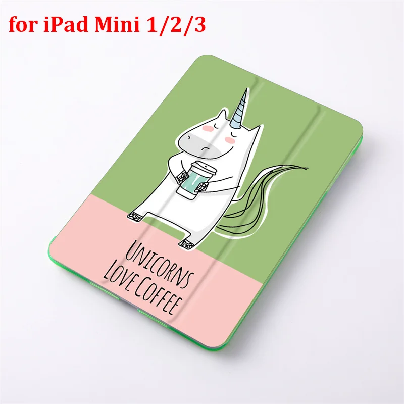 Мультяшный чехол с единорогом для iPad Mini 1 2 3 4 5 чехол для планшета для iPad Mini 5 7,9 дюймов из искусственной кожи - Color: for mini 1 2 3