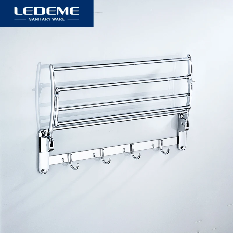 LEDEME Bath Towel Rack Wall Mounted Bath Towel