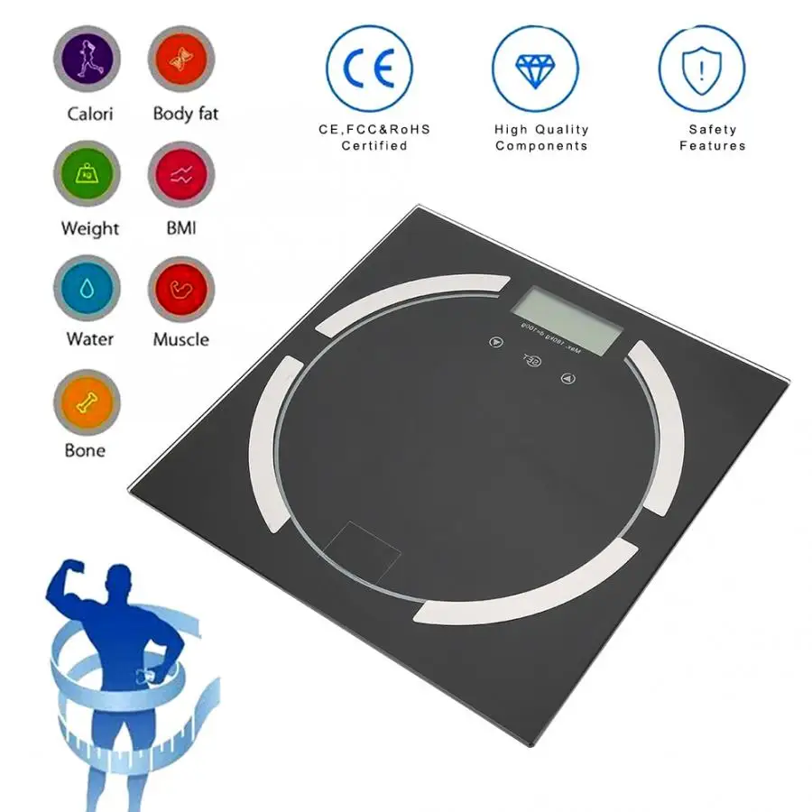 

Body Digital Weight Multifunction LCD BMI Body Fat Muscle Scale Body Muscle Digital Analysis Weight Scales Keep Health Tester