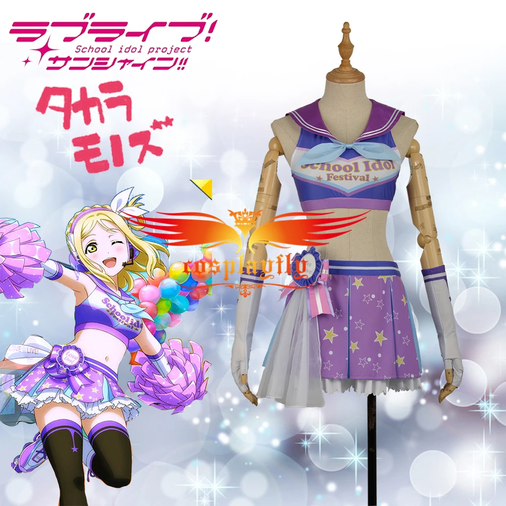 في المخزون XS-XL LoveLive! أشعة الشمس!! Aqours ماري Ohara الهتاف فرقة يهتف فريق المصفقين الصحوة تأثيري زي جوارب