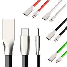 200 шт. 1 м плоским Лапша 3D цинковый сплав быстрой зарядки Тип c Наборы аксессуаров для телефонов для Huawei p9/Коврики 9 LG G5 Nexus One Plus