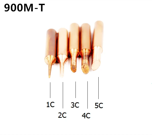 SZBFT Mix type 900M-T DIY Чистая медь паяльный наконечник сварочный для Hakko 936 FX-888D Saike 909D 852D+ 952D - Цвет: Copper C