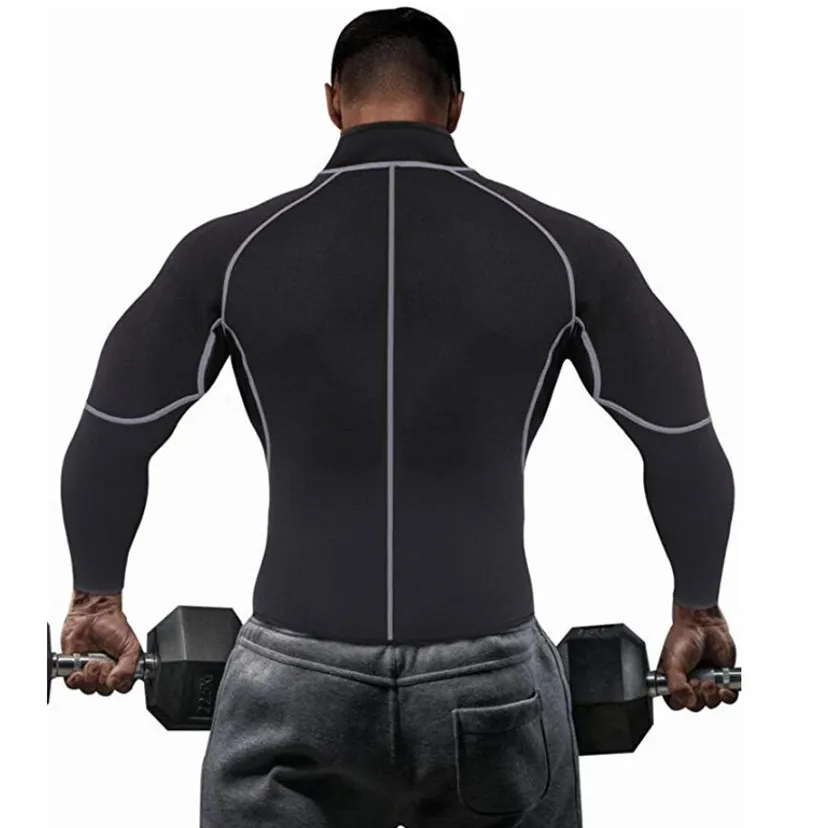 Men Neoprene Long Tops Underwear Men's Waist Trainer Undershirt Sweat Sauna Shirts Male Bodyshaper Fitness Fitness Singlets