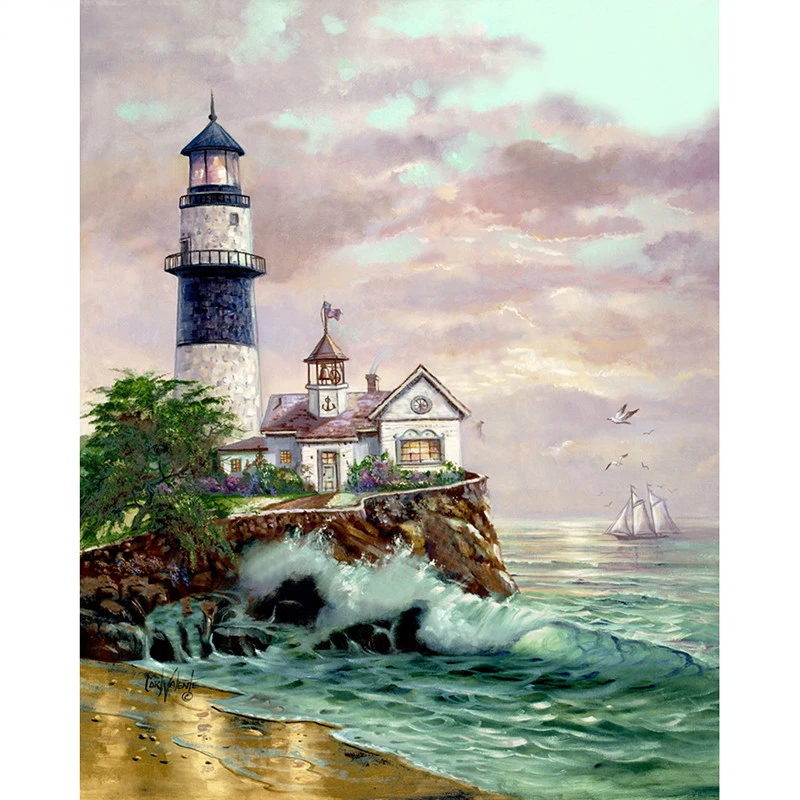 5D Diamond Embroidery Beautiful Village DIY Painting Cross Stitch Drill Needlework Mosaic Decor Paintings | Дом и сад