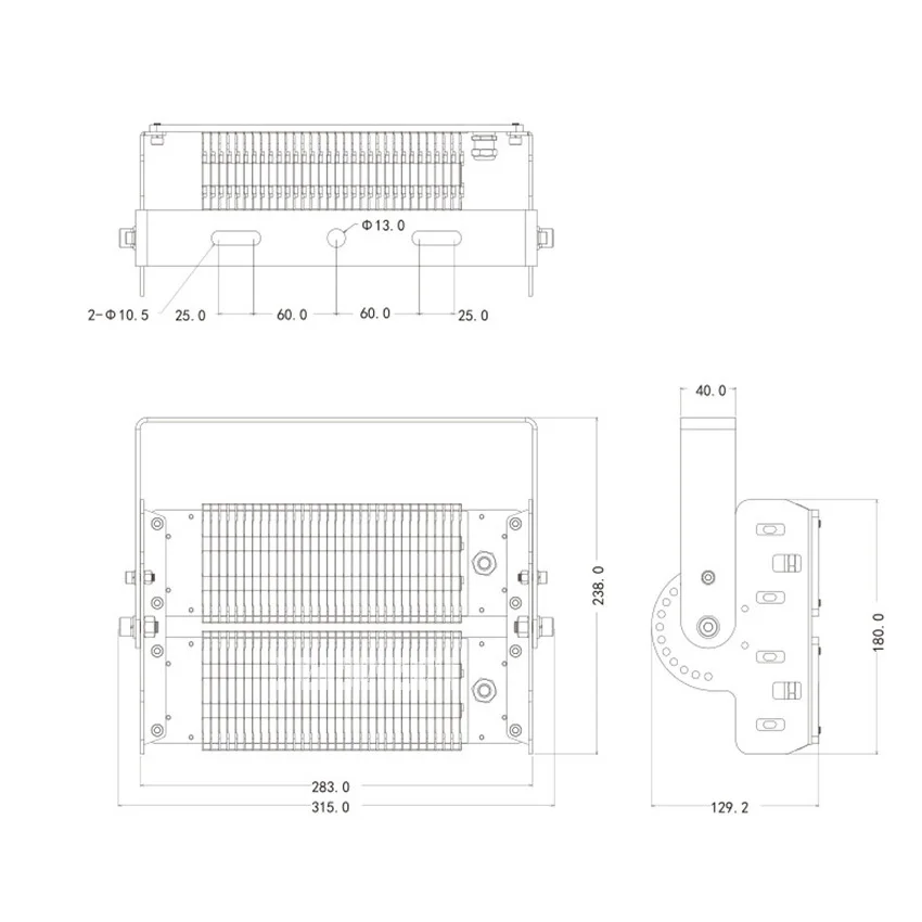 6 шт./лот YXR-TL-100W-F 100 Вт светодиодный туннеля света 2-модуль патч-Высокая эффективность прожектор Туннель станции канала здание свет