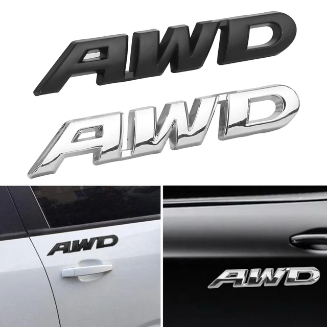 3D Metal Decal AWD Logo Emblem Badge Car Sticker Car Tail Rear Side