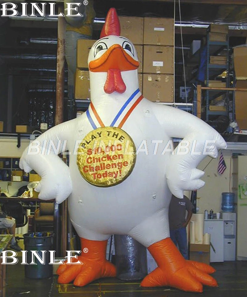 Индивидуальный гигантский животный модель надувной петух/курица/петух надувной талисман воздушный шар для рекламы