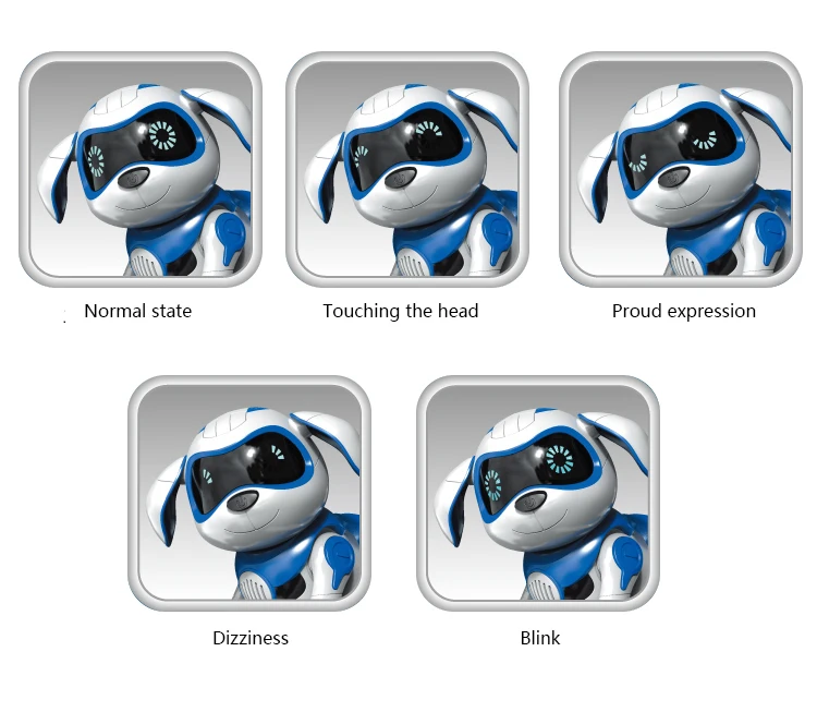 Brinquedo de Indução Controle Inteligente Robô Eletrônico Animal Estimação Programa Interativo Dança Caminhada Brinquedo Robótico Gesto Seguinte Cão Mod. 109967 14 High Quality Brinquedos e hobbies