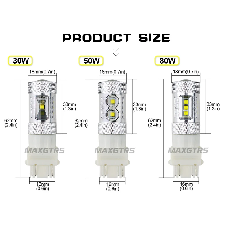 2x Высокая мощность T25 3157 P27/7 Вт 30 Вт 50 Вт 80 Вт CREE чип светодиодный лампы сигнала поворота лампы стоп сигнала торможения светильник DRL белый/красный/желтый